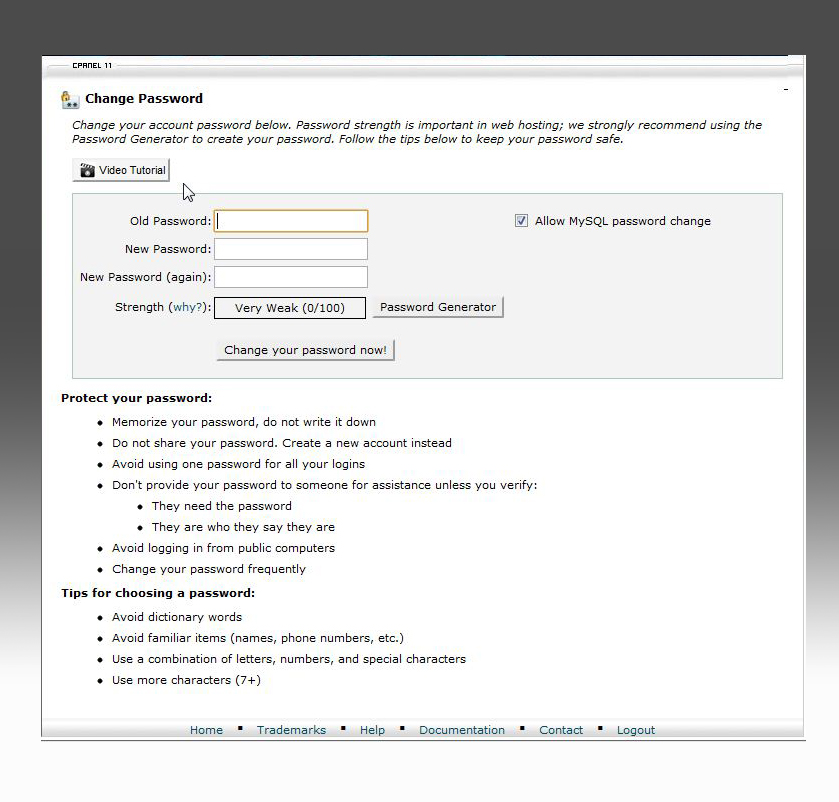 Reset Password in cPanel - Shujaa Host