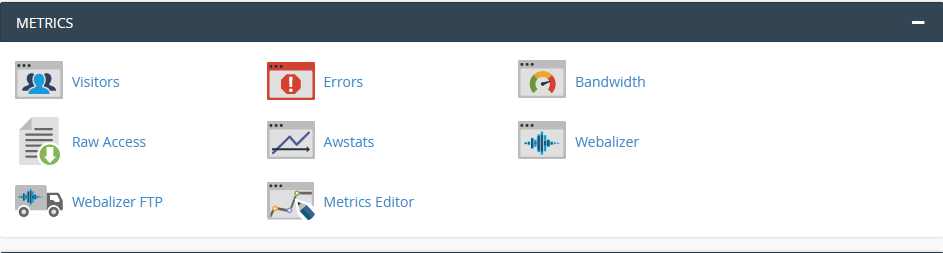 Select AWStats to view website statistics
