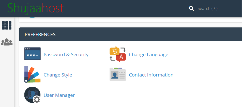 cPanel Preferences