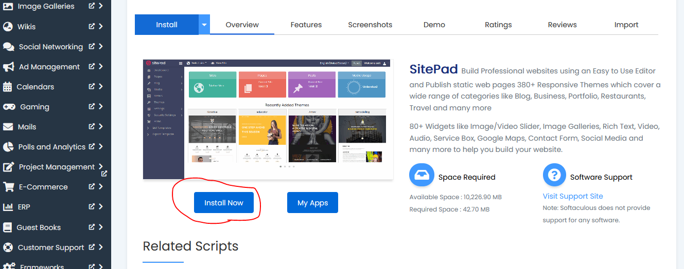 How to install Sitepad Website Builder using Softaculous - Shujaa Host