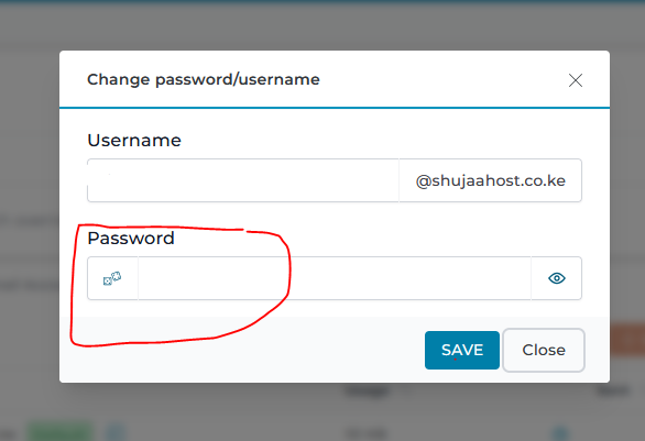 Reset email password in directadmin.